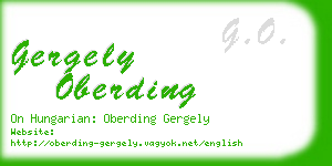gergely oberding business card